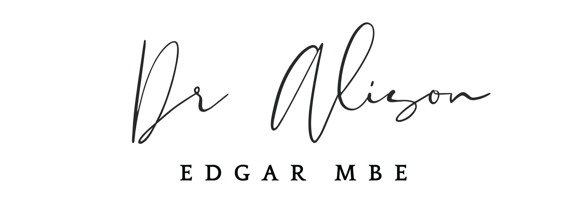 Dr Alison Edgar MBE wordmark